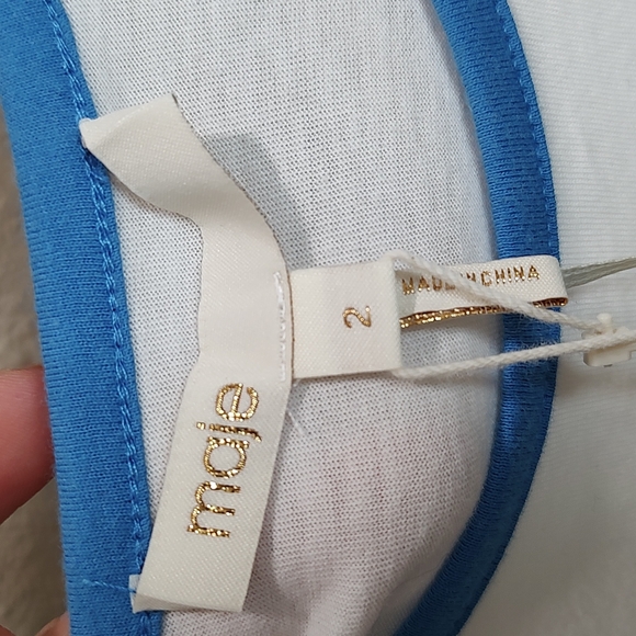 NWT NEW Maje Organic Cotton Retro Tee - Picture 11 of 13